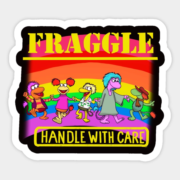 Fraggle handle with care Sticker by wolfmanjaq